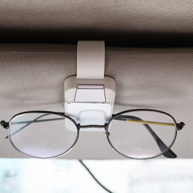 Car Sun Visor Sunglasses Clip Auto Glasses Holder Portable Ticket Card Clamp ABS Eyeglasses Case Car Accessories