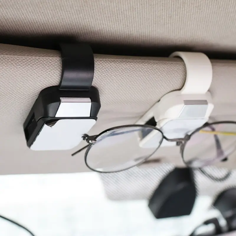 Car Sun Visor Sunglasses Clip Auto Glasses Holder Portable Ticket Card Clamp ABS Eyeglasses Case Car Accessories