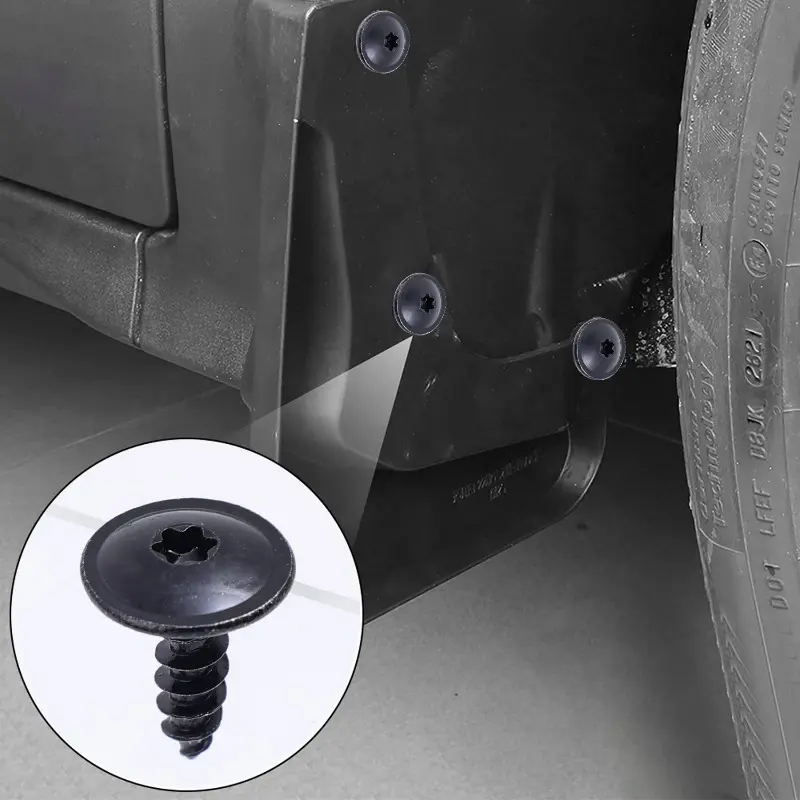 100-20PCS Car Body Screws for VW Golf Metal Self Tapping Screw Rivet Black Fastener Bolt Cross Self Tapping Phillips Screws