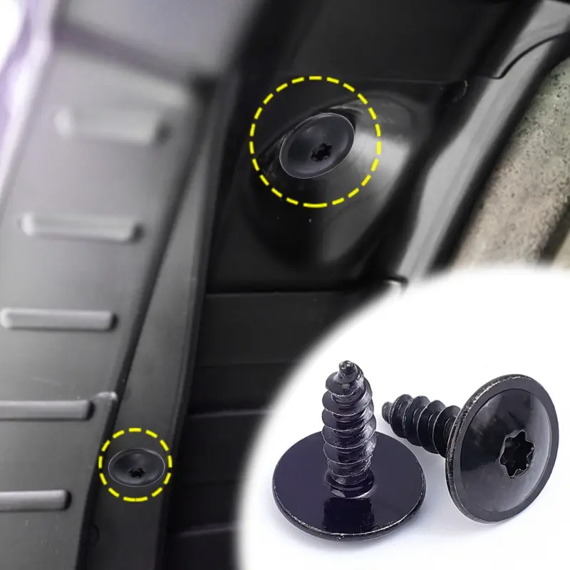 100-20PCS Car Body Screws for VW Golf Metal Self Tapping Screw Rivet Black Fastener Bolt Cross Self Tapping Phillips Screws