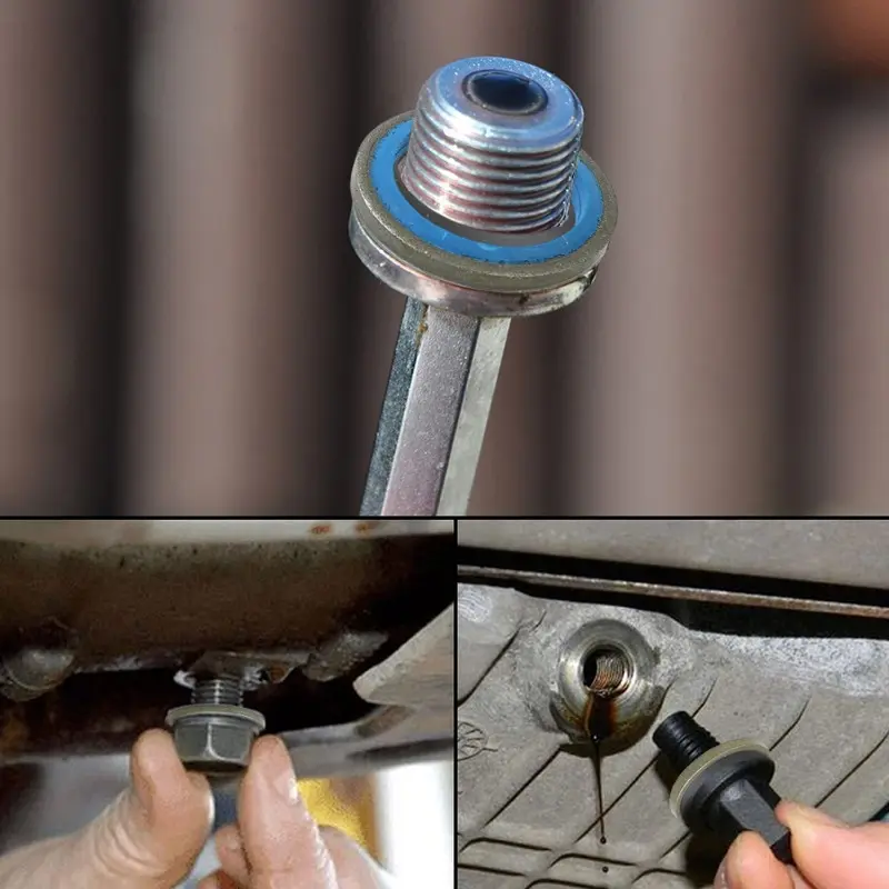 Car Oil Drain Plug Gasket Car Engine Combination Gasket Repair Kit Rubber Metal Seal O-Ring Bonded Washer M6-M20 Accessories