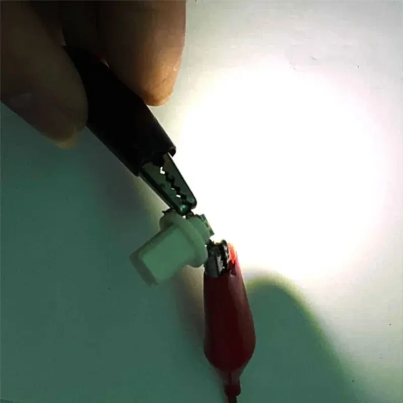 10Pcs T5 B8.5D 5050 SMD White Light Car LED Dashboard Dash Lamp High Brightness White Light 12V Instrument Light Bulb