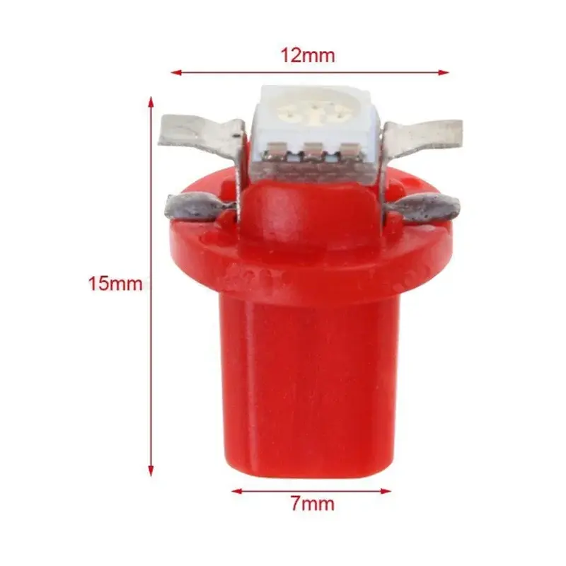 10Pcs T5 B8.5D 5050 SMD White Light Car LED Dashboard Dash Lamp High Brightness White Light 12V Instrument Light Bulb