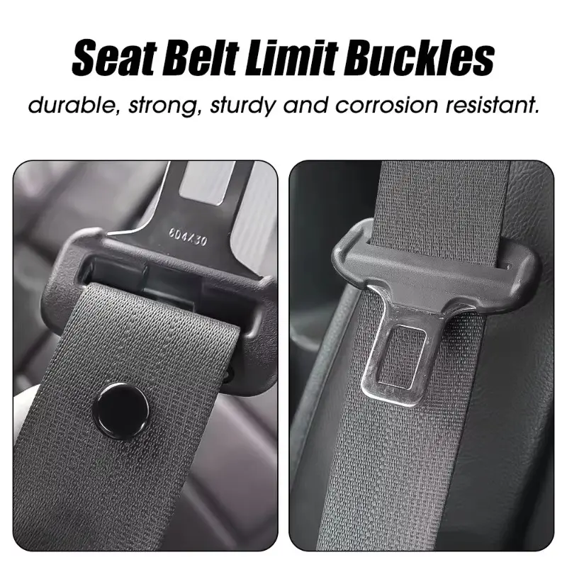 Universal Car Seat Belt Stopper Fixed Button Safety Belt Positioning Anti-skid Button Pick Head Anti-skid Clip Car Accessories