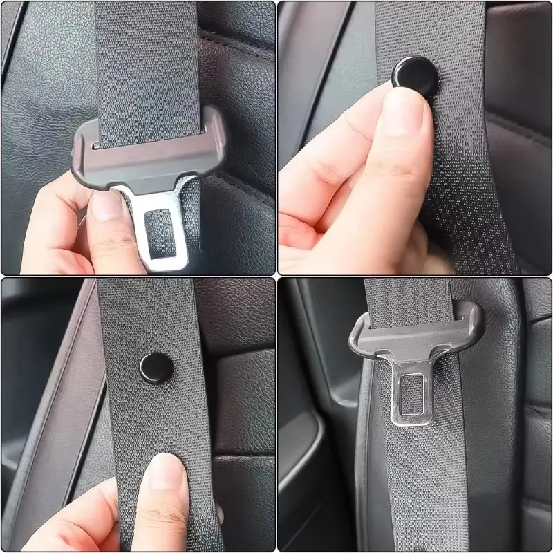 Universal Car Seat Belt Stopper Fixed Button Safety Belt Positioning Anti-skid Button Pick Head Anti-skid Clip Car Accessories