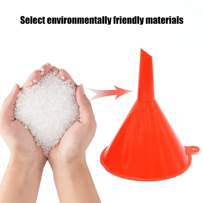 4pcs Car Plastic Funnels Refueling Car Long Stem Funnel Gasoline Oil Fuel Filling Tool Car for Motorcycle Farm Machine Funnel