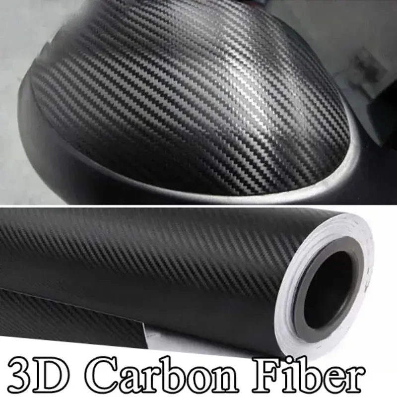 DIY Car 3D Carbon Fiber Roll Film Decorative Stickers Auto Styling Computer Laptop Skin Carbon Fiber Vinyl Film Decals 30x127cm