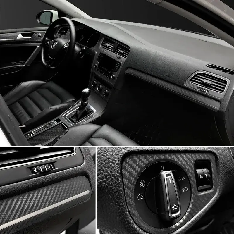 DIY Car 3D Carbon Fiber Roll Film Decorative Stickers Auto Styling Computer Laptop Skin Carbon Fiber Vinyl Film Decals 30x127cm
