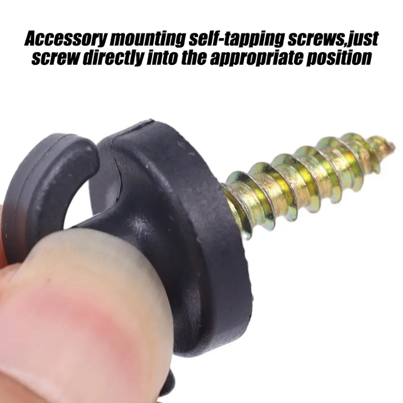 Car Mesh Pocket Hooks Seat Mesh Buckle Hanger Car Interior Trunk Screw Fixing Hook Ring Storage Mesh Pocket Mount Clip Universal