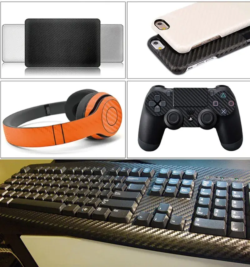 DIY Car 3D Carbon Fiber Roll Film Decorative Stickers Auto Styling Computer Laptop Skin Carbon Fiber Vinyl Film Decals 30x127cm