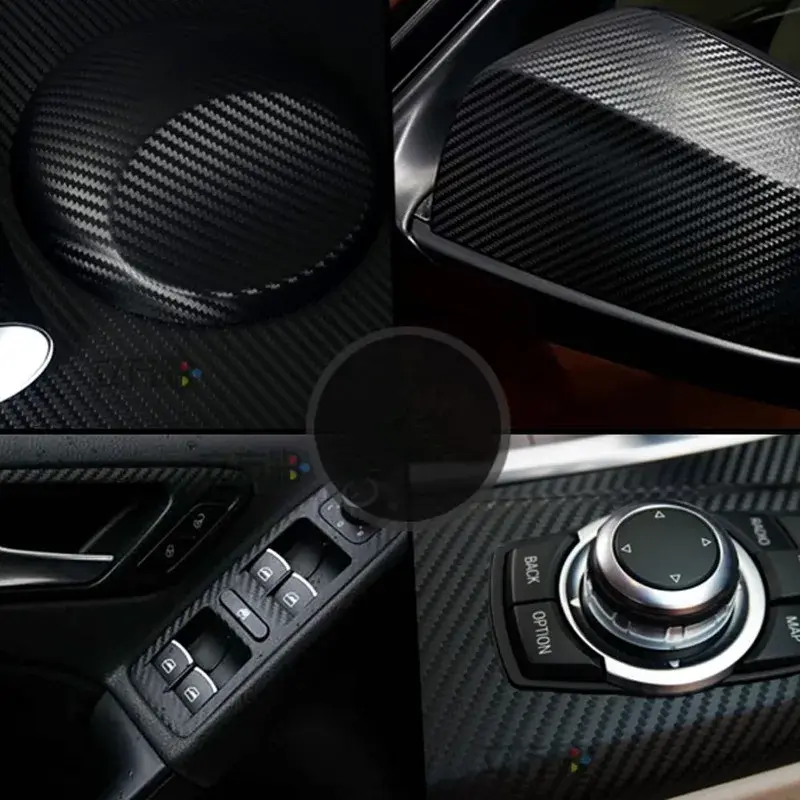DIY Car 3D Carbon Fiber Roll Film Decorative Stickers Auto Styling Computer Laptop Skin Carbon Fiber Vinyl Film Decals 30x127cm