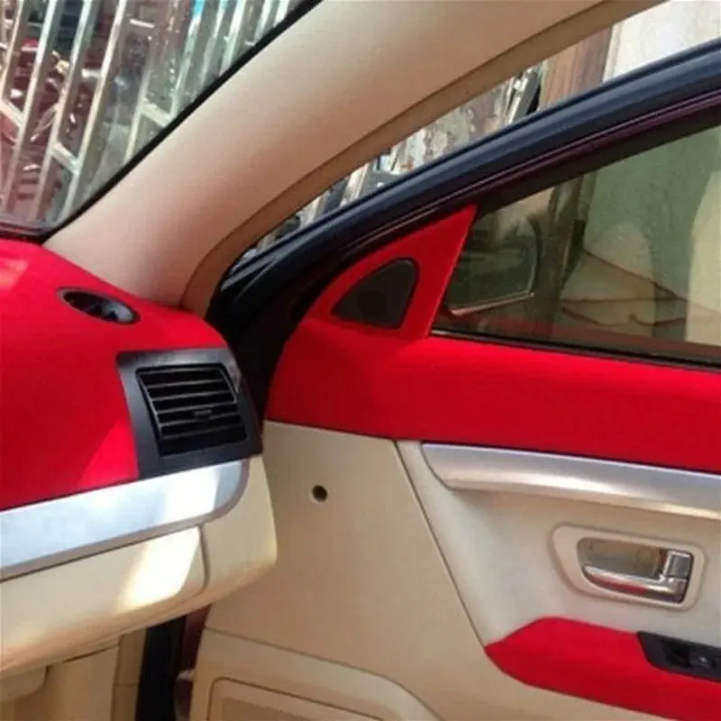 Universal Velvet Cloth Stickers Fluff Fabric Suede Wrapping Film Car Styling Interior Decoration Vinyl Fluff Cloth 20cmx148cm