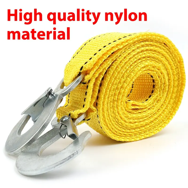 3M Car Tow Cable Heavy Duty 3Ton Trailer Rope Towing Pull Rope Strap Hooks Van Road Recovery Towing Ropes Car Accessories
