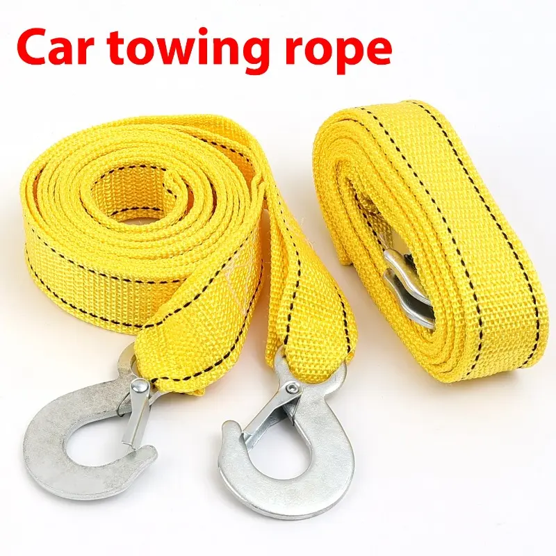 3M Car Tow Cable Heavy Duty 3Ton Trailer Rope Towing Pull Rope Strap Hooks Van Road Recovery Towing Ropes Car Accessories