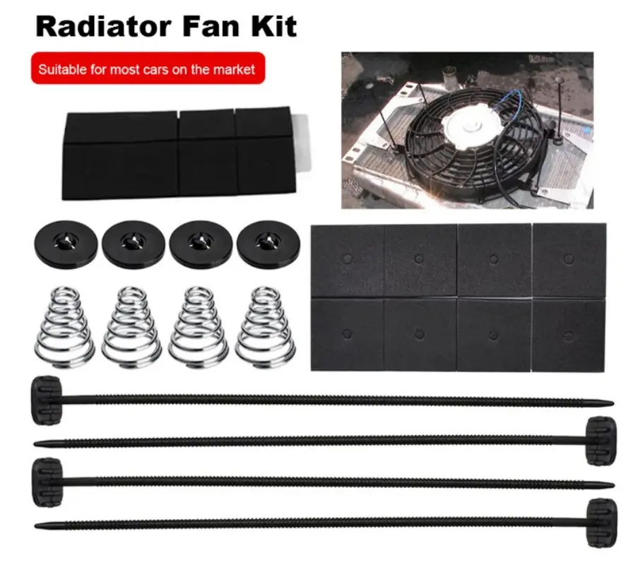 2Set Universal Car Truck Electric Radiator Fan Tie Strap Mounting Kit Auto Accessories Parts for Honda BMW Fiat Audi Toyota