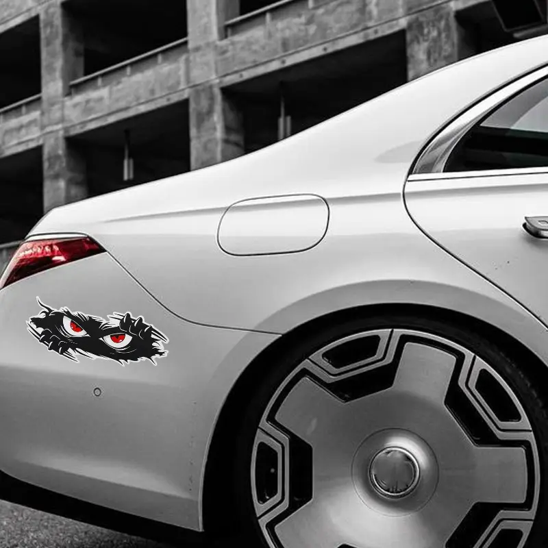 3/1Pcs Funny Monster Sticker Waterproof 3D Vinyl Self Adhesive Funny Anime Cute Auto Peeking Monster Car Stickers