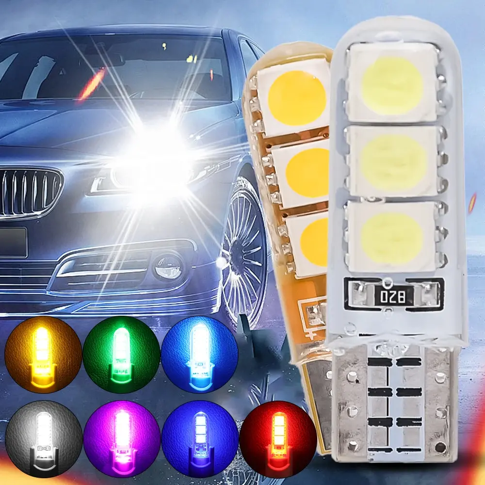 10pcs LED T10 Strobe Lights Car Lamp W5W Canbus Flashing Signal Bulbs for Car Width Light Stroboscopic Clearance Indicator 12V