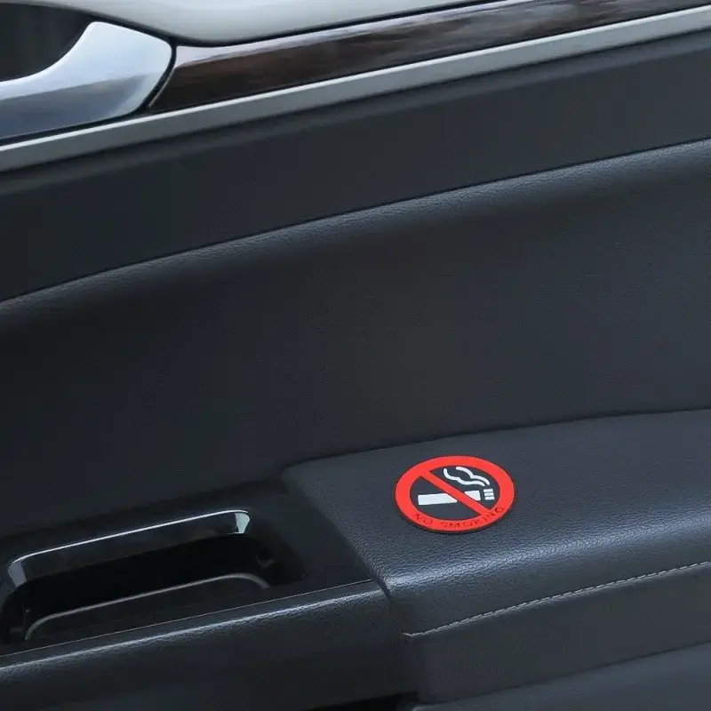 Universal Car Interior No Smoking Stickers Warning Logo Taxi Car Prevent Smoking Sign Sticker Home Wall No Smoking Sign Decal