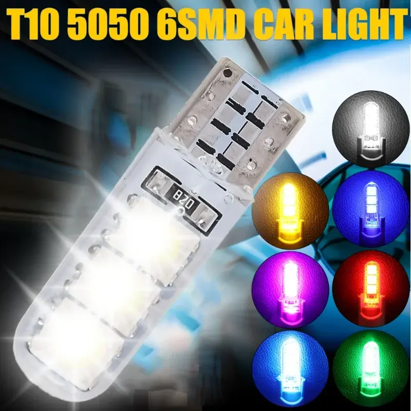 10pcs LED T10 Strobe Lights Car Lamp W5W Canbus Flashing Signal Bulbs for Car Width Light Stroboscopic Clearance Indicator 12V
