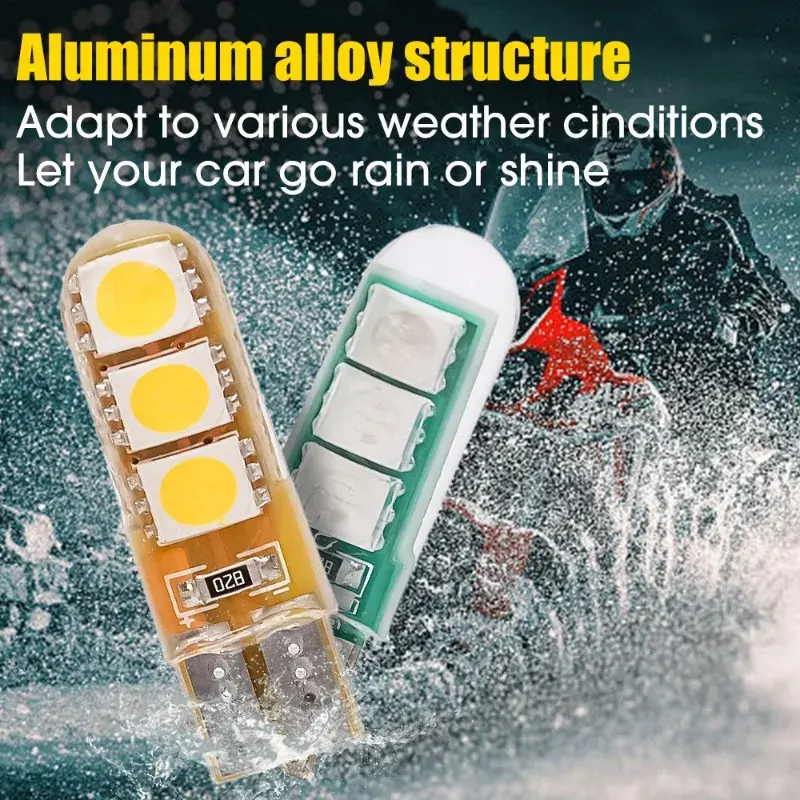 10pcs LED T10 Strobe Lights Car Lamp W5W Canbus Flashing Signal Bulbs for Car Width Light Stroboscopic Clearance Indicator 12V