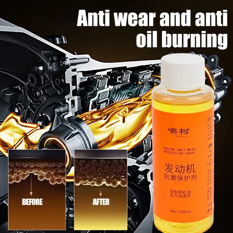 100ML Engine Cylinder Repair Agent Additive Oil for Engine Protection Noise Reduction Anti-Wear Repair Oil Reduce Friction I1E3