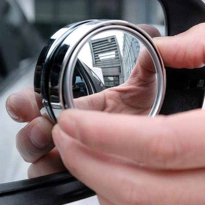 360 Degree Adjustable Blind Spot Mirror Car Auxiliary Rearview Convex Mirror Round Frame Wide Angle Mirrors for Car Reverse