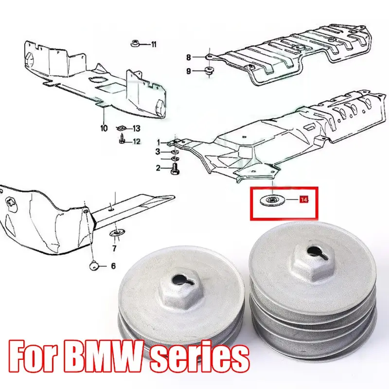 20/5Pcs Heat Protection Sheet Nut for BMW 1 3 5 6 7 8 Transmission Trunk Bottom Plate Nut for MINI for Land Rover Accessories