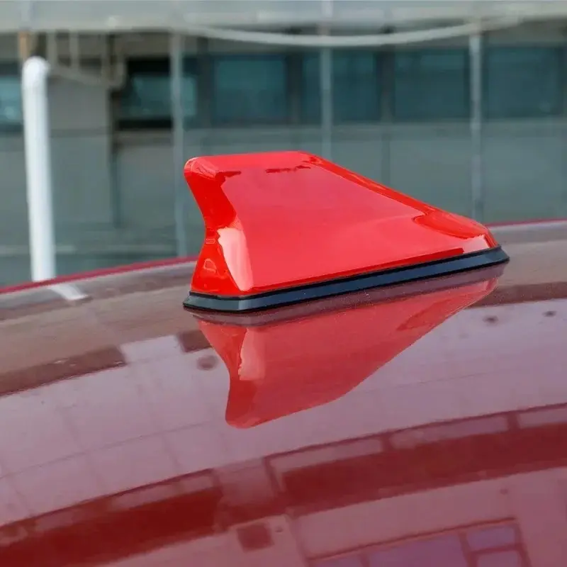 Universal Shark Fin Antenna for Car No Drilling Required Radio Signal Booster Rear Roof Styling Spoiler Decor Accessories