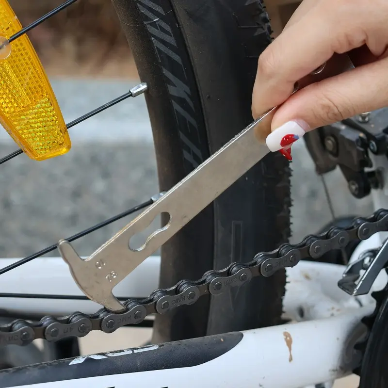 Bike Chain Wear Indicator Chain Checker Gauge Measure Repair Tool Ruler for Road Mountain Motorcycle Bicycle Chain Test Caliper