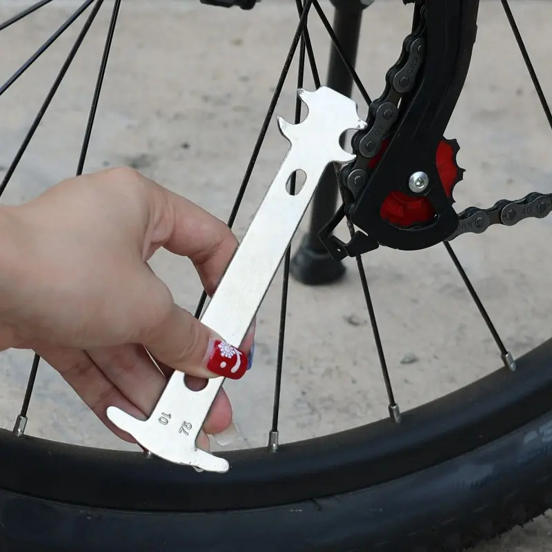 Bike Chain Wear Indicator Chain Checker Gauge Measure Repair Tool Ruler for Road Mountain Motorcycle Bicycle Chain Test Caliper