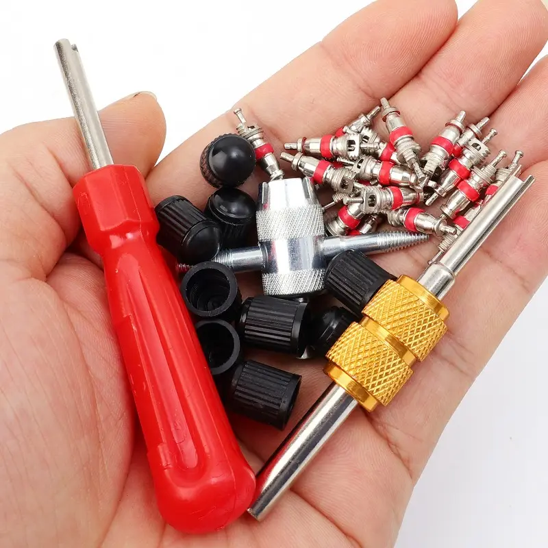 Car Bicycle Slotted Handle Tire Valve Stem Core Remover Screwdriver Tire Repair Install Tool Kit Auto Motorcycle Accessories