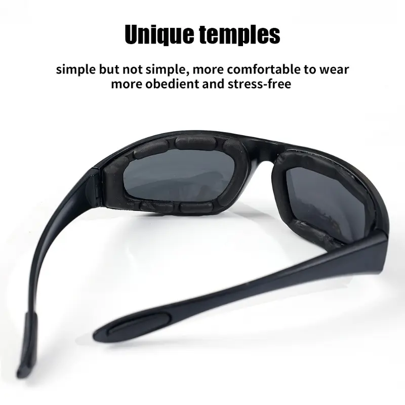 Yellow Lens Sunglassese for Driving Anti-UV Motorcycle Riding Glasses Padding Goggles Universal Outdoor Sports Women Sunglasses