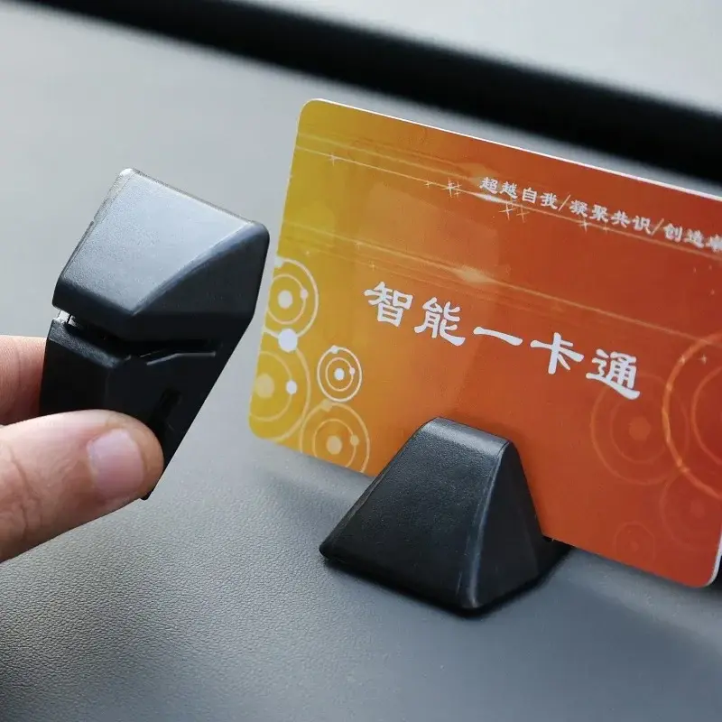 Multifunctional Car Card Clamp Parking Card Fixed Holder Clip Auto Accessories Car Temporary Parking Card Ticket Holder