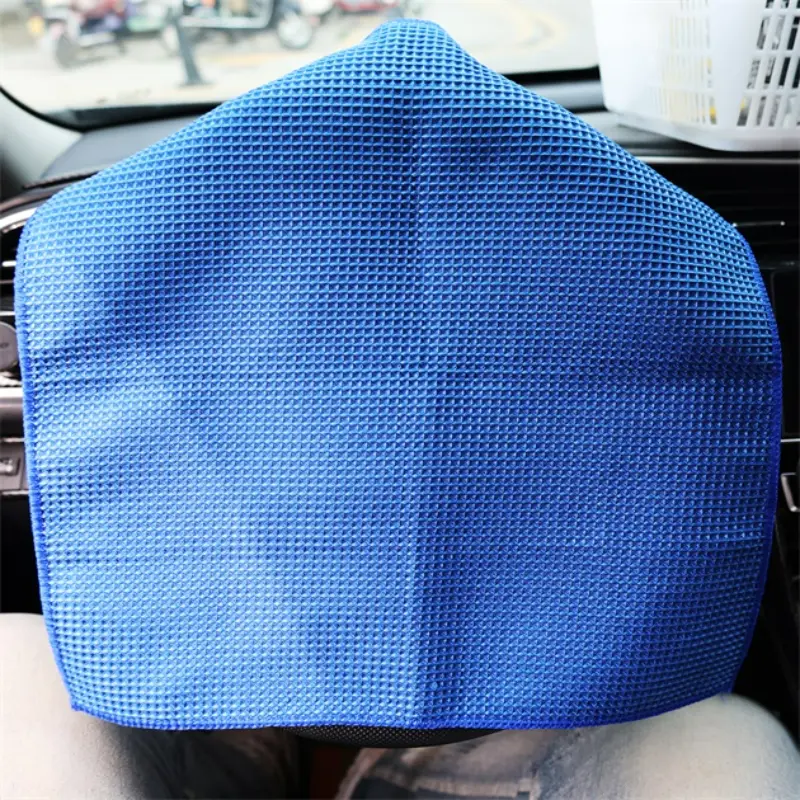 Microfiber Car Wash Towel Cleaning Cloth Honeycomb Pineapple Grid Towels Waffle Absorbent Rag Car Detailing Cleaning Tools