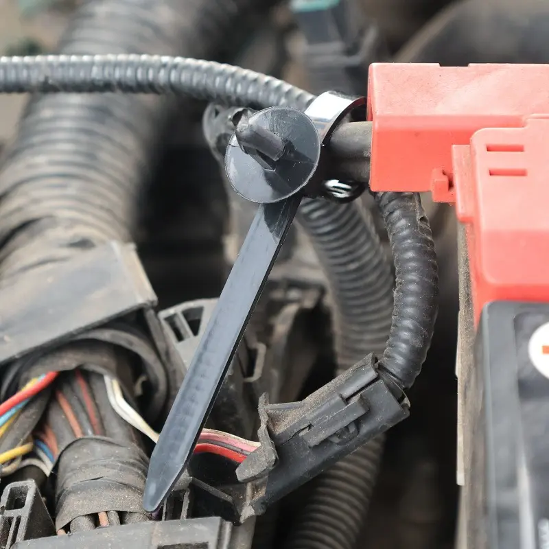 Car Wiring Harness Fasteners Universal Nylon Aircraft Head Tie Cable Clamps Management Wiring Machine for Pipe Fixing