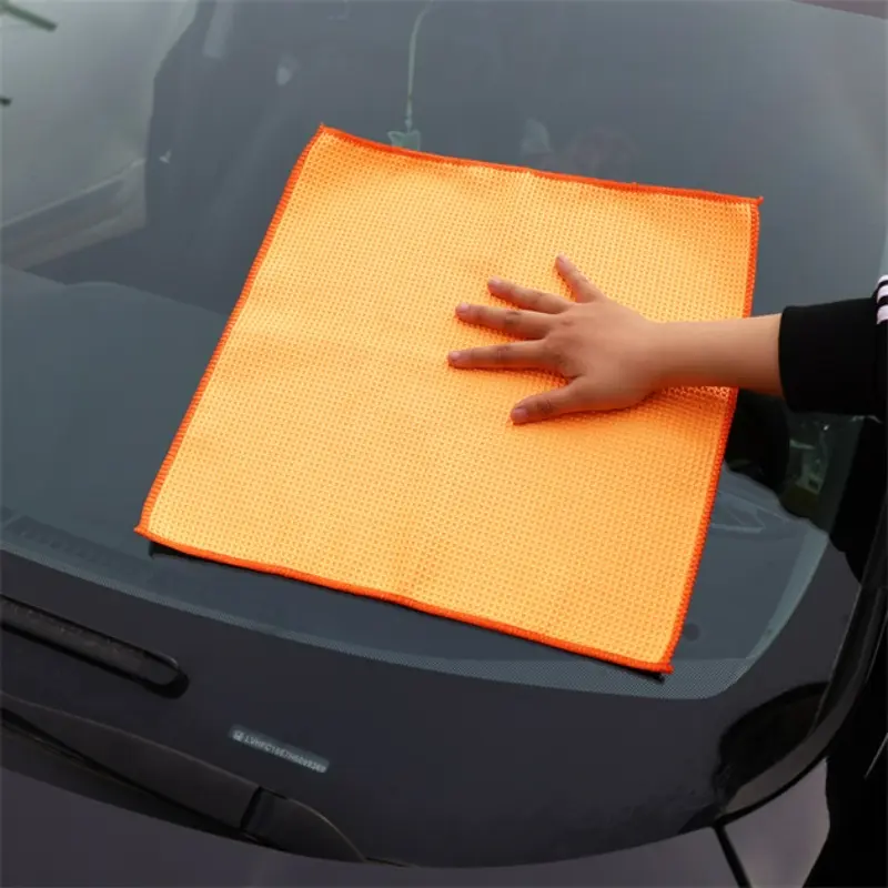 Microfiber Car Wash Towel Cleaning Cloth Honeycomb Pineapple Grid Towels Waffle Absorbent Rag Car Detailing Cleaning Tools