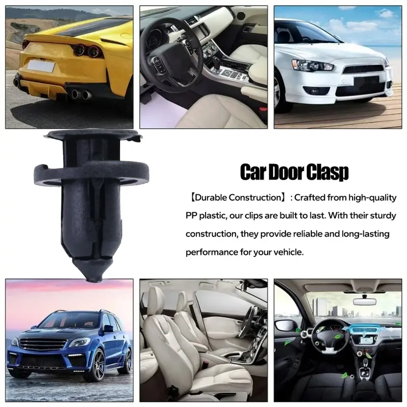Auto Bumper Clips 8mm Black Plastic Rivets Fasteners for Car Door Panel Fender Liner Repair Tools 20/40/60/80/100pcs