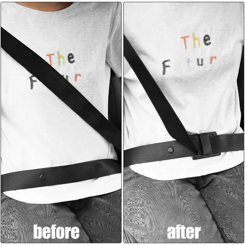 Car Seat Belt Adjuster Clip for Neck Comfort Shoulder Strap Positioner Reduce Discomfort Universal Fit Compact Accessory