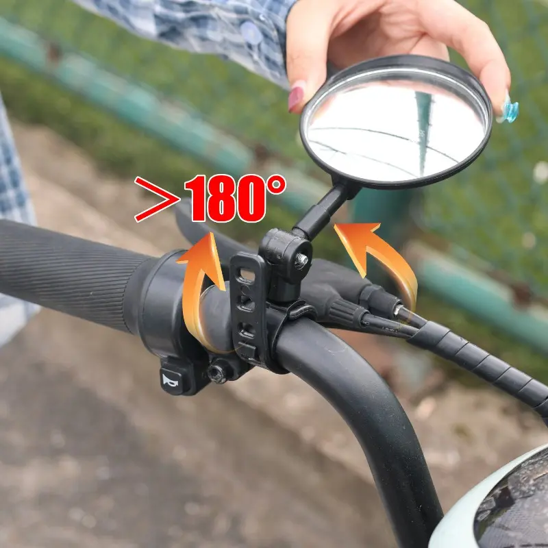 Extended Motorcycle Rearview Mirror Bicycle 360°Adjustable Rotate Convex Wide Angle Cycling Handlebar Rear View Mirrors