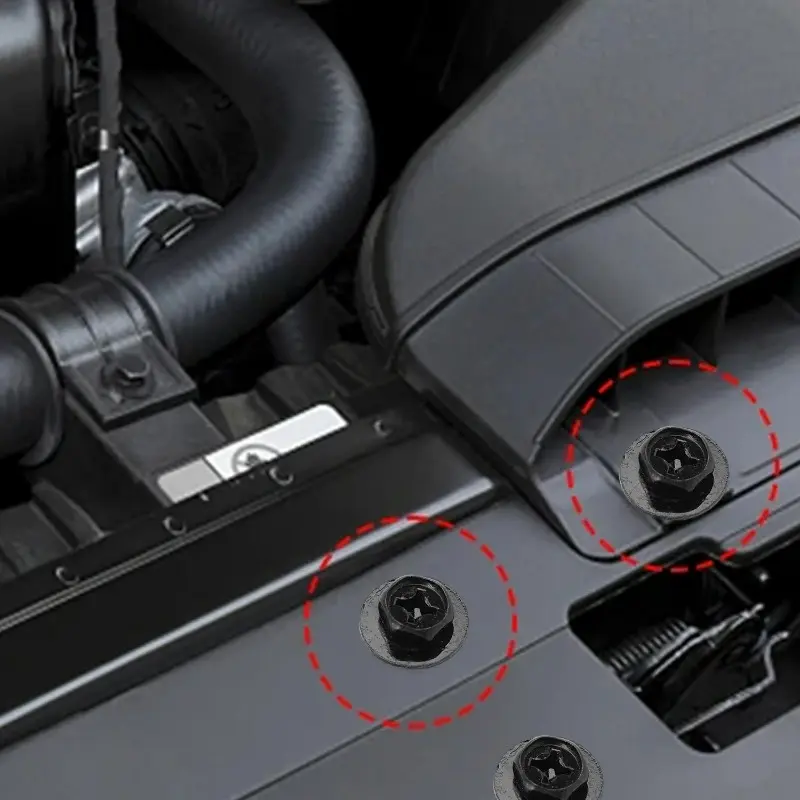 Black Car Bumper Fender Fastener Clip Hex Head Self Tapping Screws Universal Auto Fender Splash Seal Guards Rivet Clip Screws