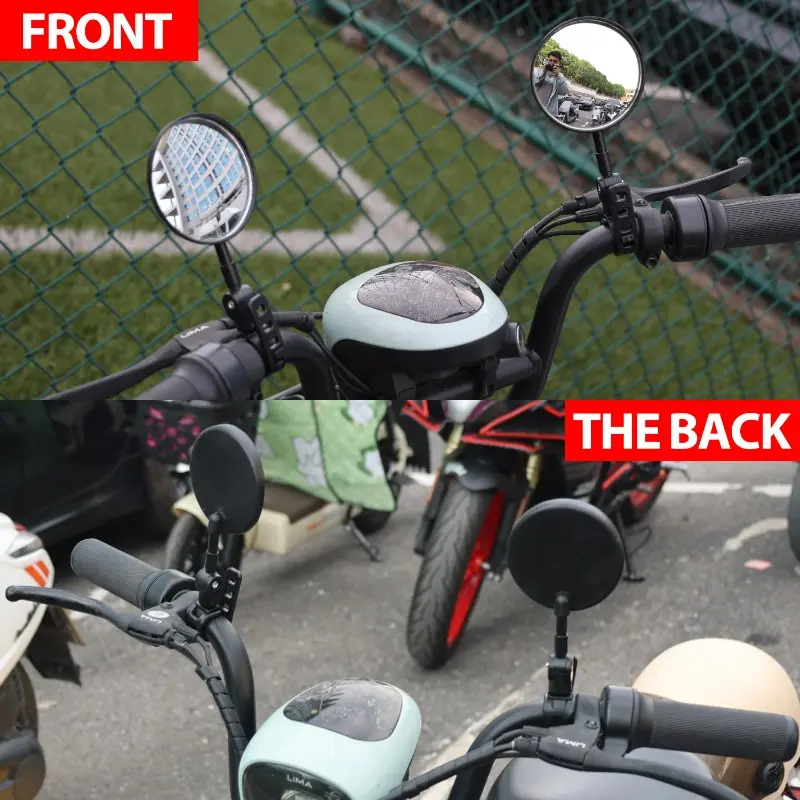 Extended Motorcycle Rearview Mirror Bicycle 360°Adjustable Rotate Convex Wide Angle Cycling Handlebar Rear View Mirrors