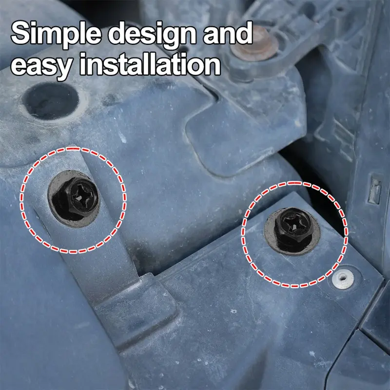 Black Car Bumper Fender Fastener Clip Hex Head Self Tapping Screws Universal Auto Fender Splash Seal Guards Rivet Clip Screws