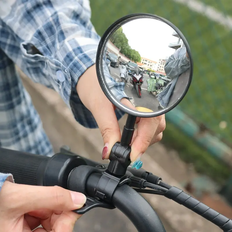Extended Motorcycle Rearview Mirror Bicycle 360°Adjustable Rotate Convex Wide Angle Cycling Handlebar Rear View Mirrors