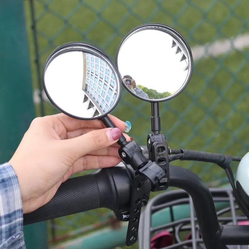 Extended Motorcycle Rearview Mirror Bicycle 360°Adjustable Rotate Convex Wide Angle Cycling Handlebar Rear View Mirrors