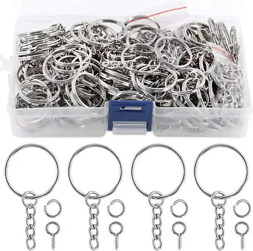 Metal Keyring Keyfob Stainless Steel Anti-rust Key Holder Keychains Pendant Key Ring 30mm/25mm/20mm