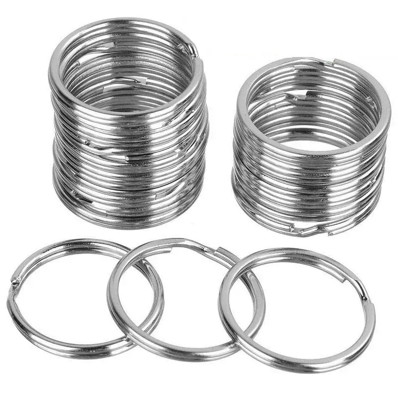 Metal Keyring Keyfob Stainless Steel Anti-rust Key Holder Keychains Pendant Key Ring 30mm/25mm/20mm