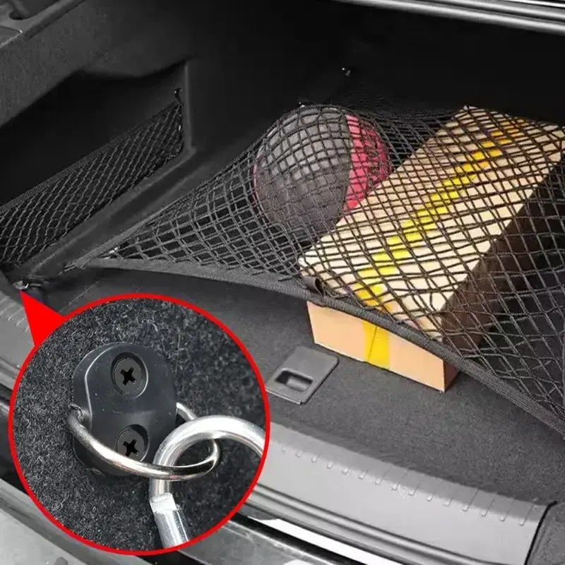 12 sets Fixed Hooks for Car Trunk Mesh Pocket Hanging Loop  Split Ring Hook Luggage Cargo Floor Net Fixing Kit Auto Accessories