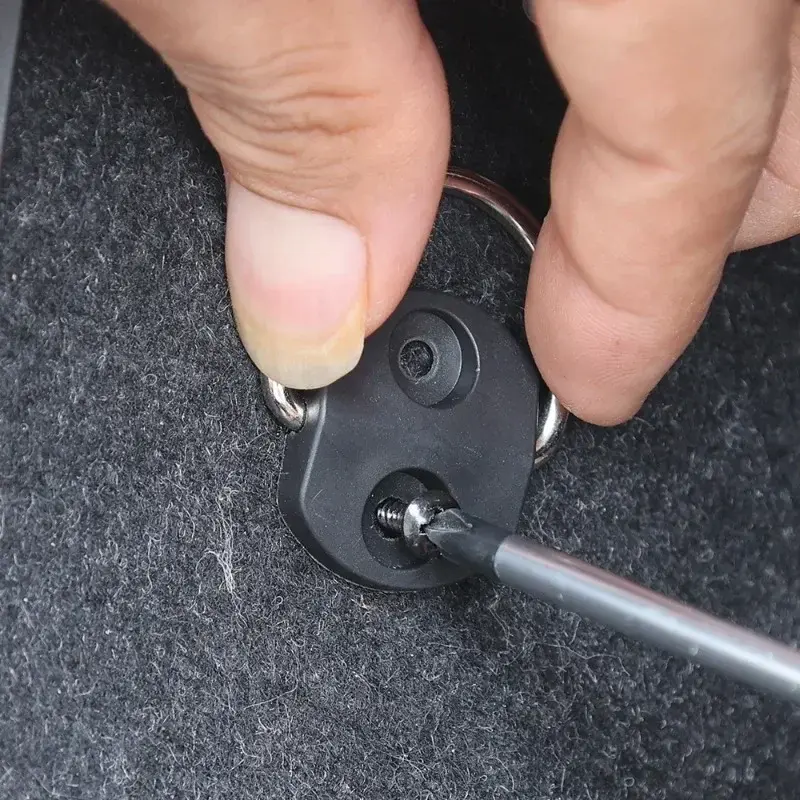 12 sets Fixed Hooks for Car Trunk Mesh Pocket Hanging Loop  Split Ring Hook Luggage Cargo Floor Net Fixing Kit Auto Accessories