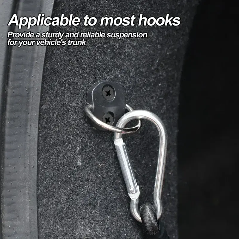 12 sets Fixed Hooks for Car Trunk Mesh Pocket Hanging Loop  Split Ring Hook Luggage Cargo Floor Net Fixing Kit Auto Accessories