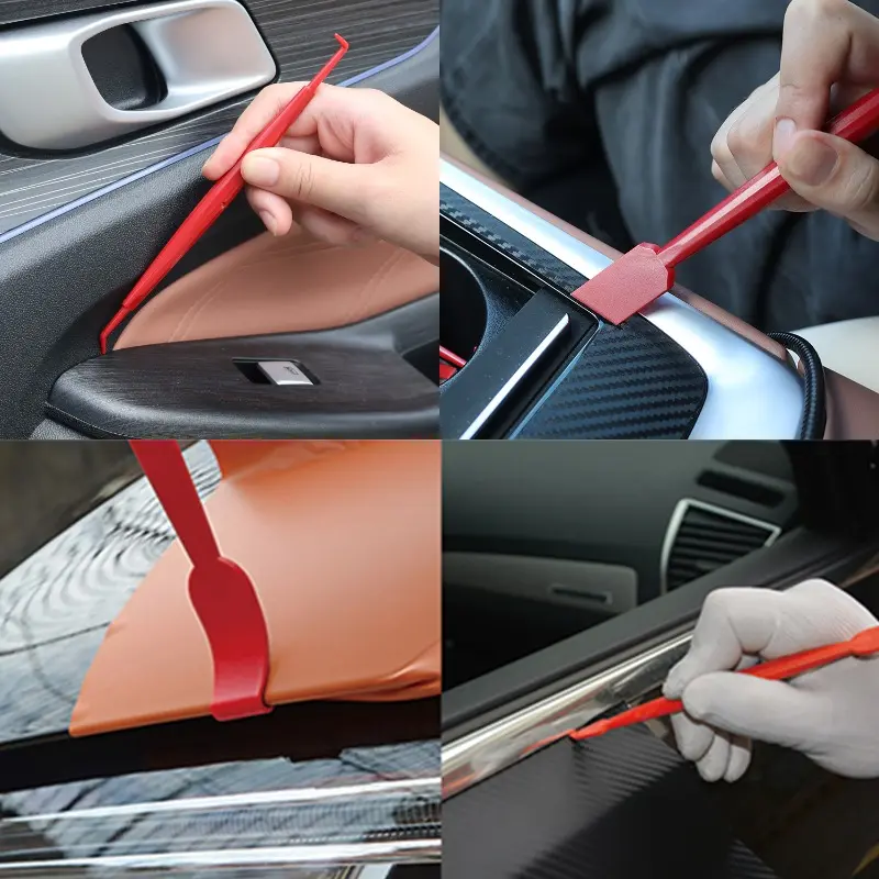 Car Film Seam Trimming Tool Precise Edging No Bubbles Film Tool Toughness Scratch-resistant Scraper Maintenance Accessories 7Pcs